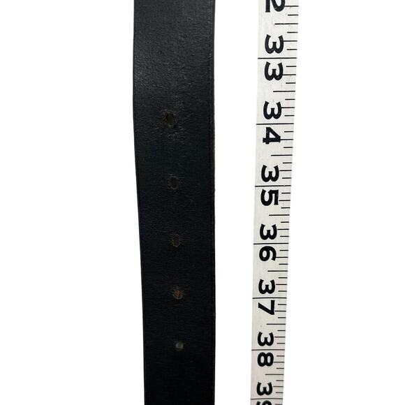 Groucho Life Unisex Black Embroidered Belt Tonal Embroidered Pattern Size 95 - Picture 9 of 9